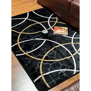 Tapete Sala Quarto Geomético 1x1,5 Mt Antiderrapante Ins Flannel Grande Estampado
