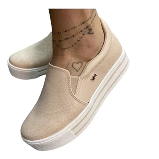 Tênis Feminino Via Marte Slip On Plataforma Casual
