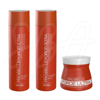 Kit Force Ultra 250ml Shampoo, Condicionador e Máscara Probelle