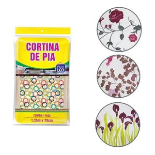 Cortina de Pia Estampada Polietileno Impermeável