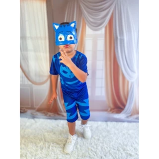 Fantasia Menino Gato Pijan Masks Combo Com Mascara De EVA Infantil MasculinO Tema De Aniversario