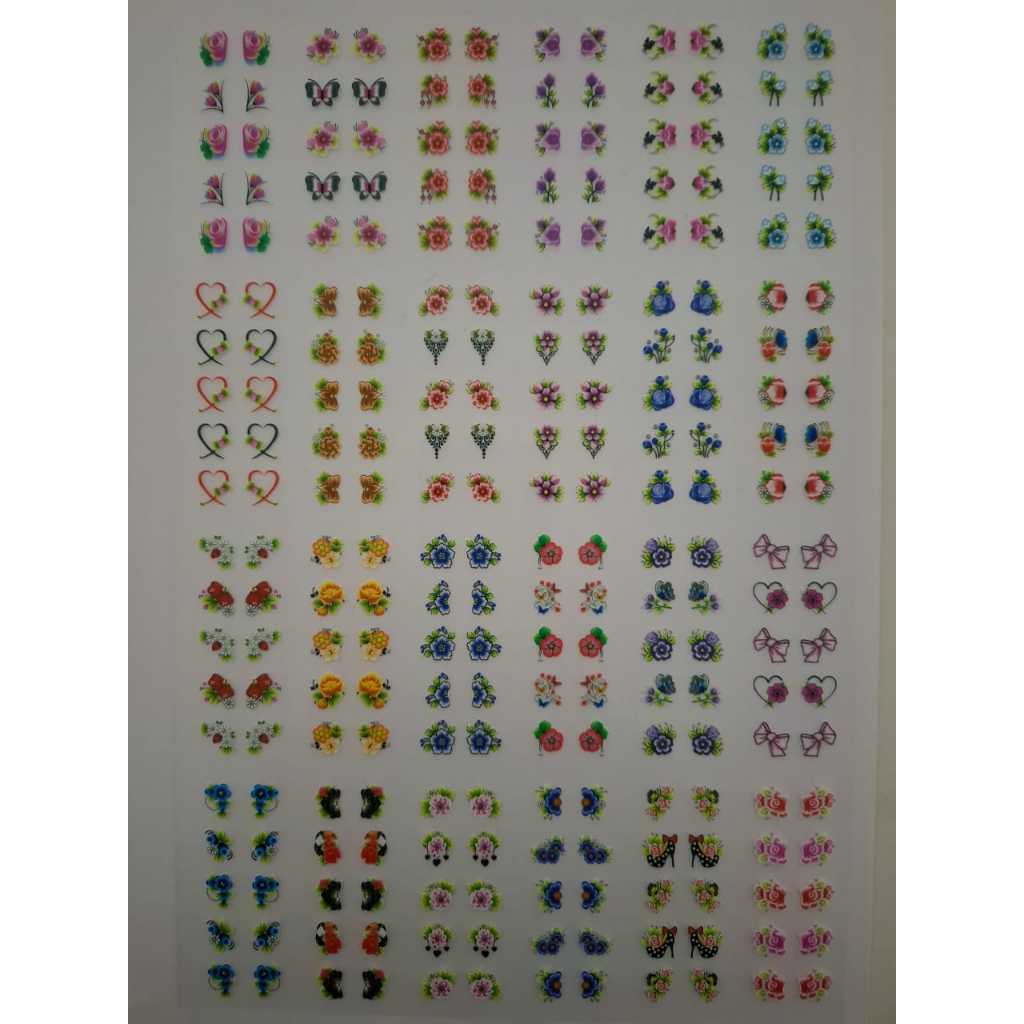 Kit: Revenda 1200 Adesivos de Unha 3D Pré Prontos no Cartelão + Brinde