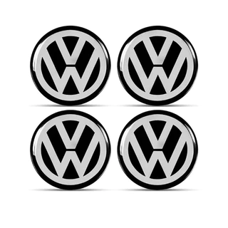 Emblema Roda Adesivo Volkswagem 4 peças Universal Fox Gol etc