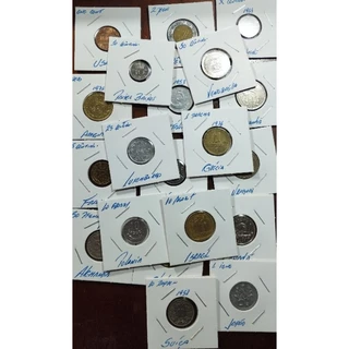 Moeda Estrangeiras kit com 20 pecas de paises diferents .obs paises aletorios