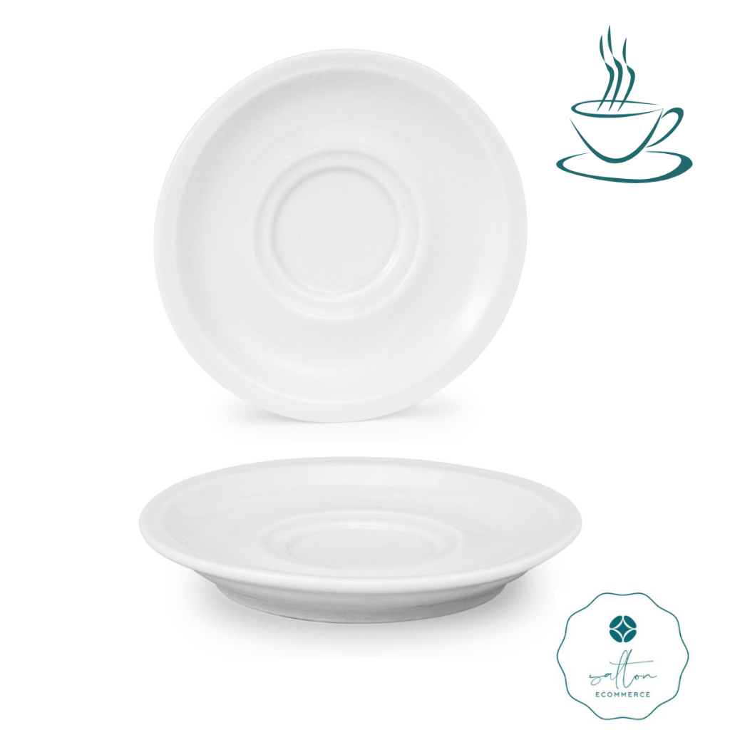 10 Pires para xicara avulso porcelana branca 11,5 cm diâmetro pires ...