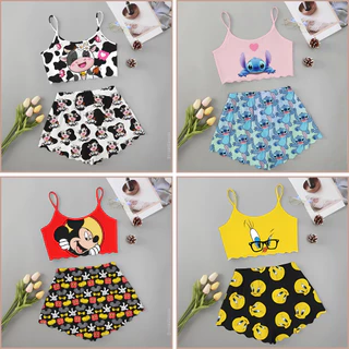 Kit 2 Pijamas Baby Doll Ondinha Roupa De Dormir Personagens