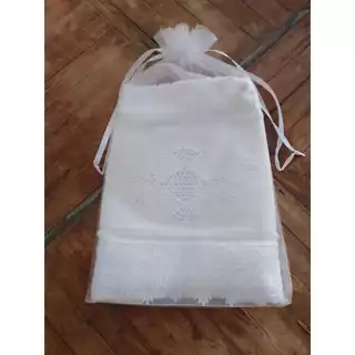 Toalha De Lavabo Luxo Bordada Ccom Acabamento