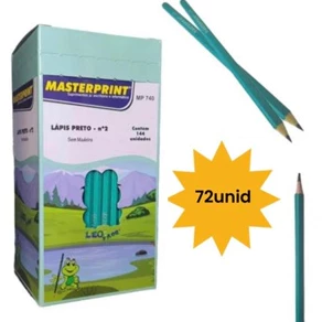 Kit 72 lápis de Escrever Nº2 Preto Mais Barato 72 Unidades Escolar Escola Estudos