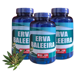 Erva Baleeira 500 mg - 120 Cápsulas - Kits Com 1, 2 e 3 Unidades