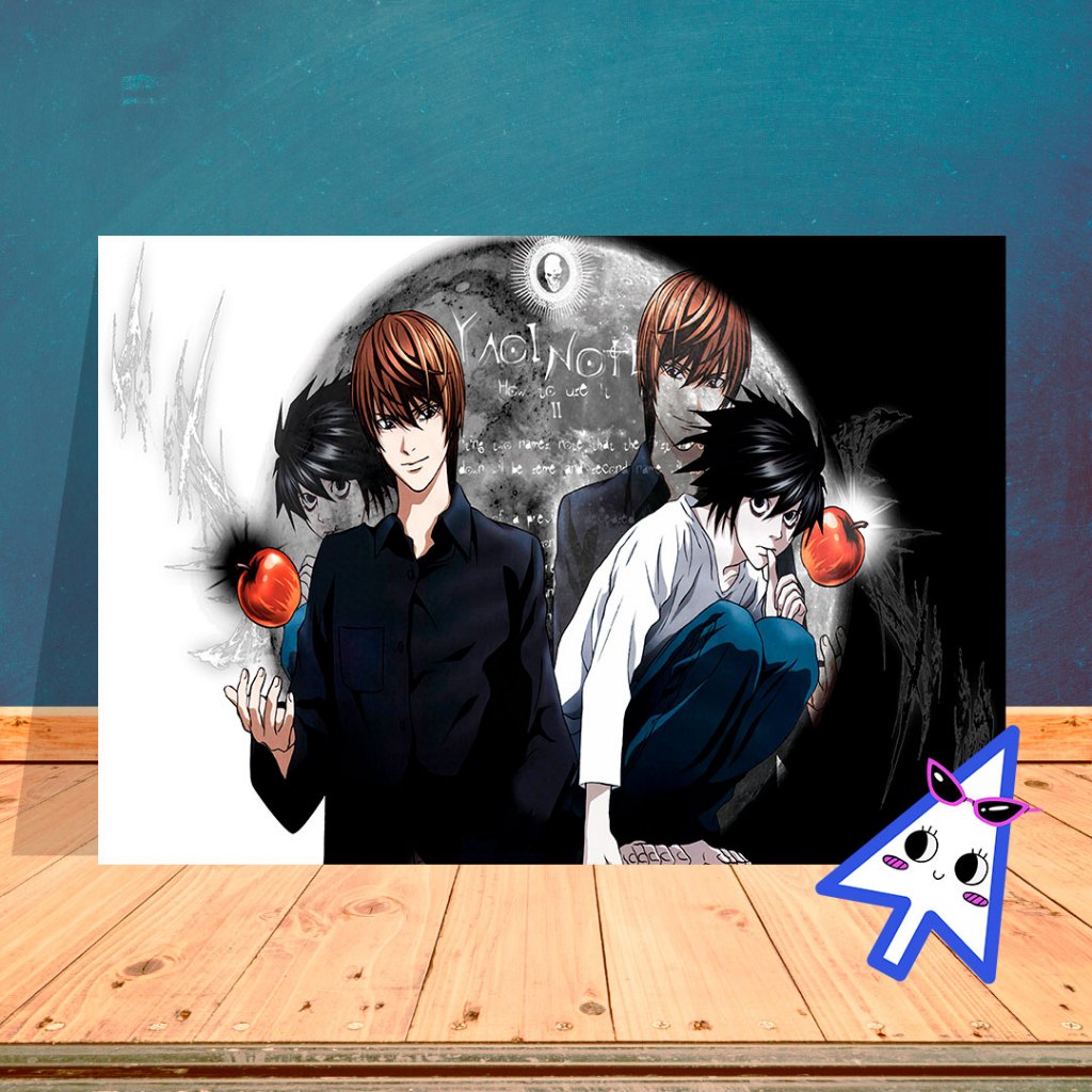 Placa Decorativa Mdf Death Note - Anime - Kira - L - Qualidade Ultra ...