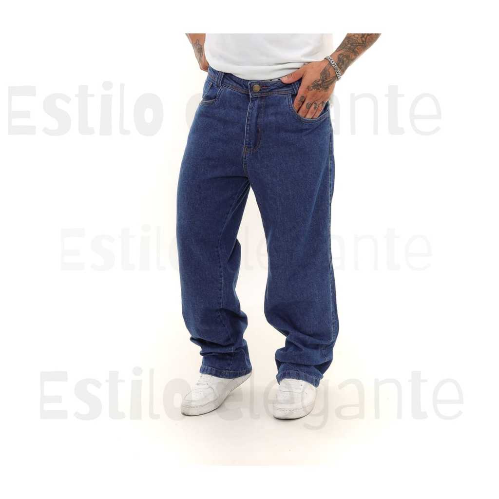 Calça Jeans Balão Boca Larga Estilosa Moda Masculina Dazzling 100 % ...