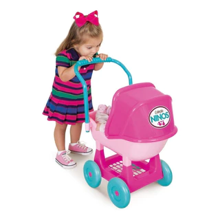 Carrinho De Boneca Bebê Ninos Alive Reborn Cotiplas Envio Imediato