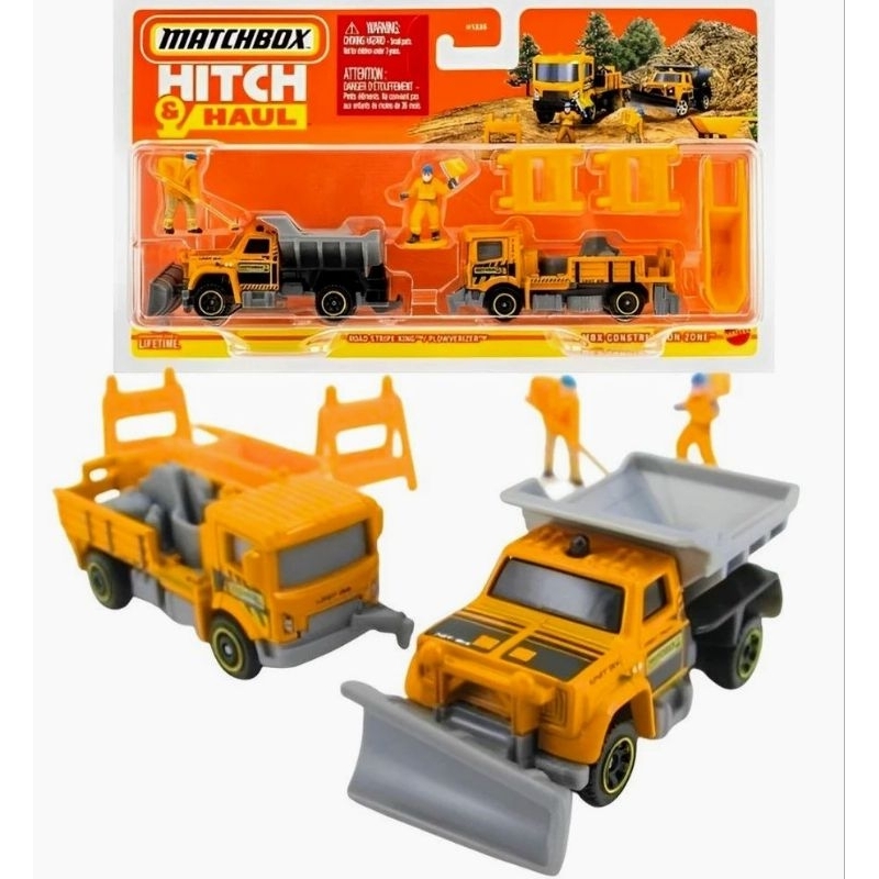 Matchbox Hitch & Haul Construction Zone Road Stripe King e