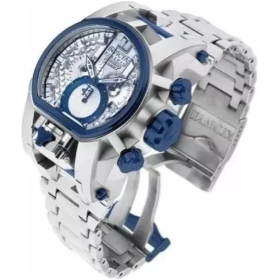 Relogio Masculino Invicta Magnum 20112 Prata Mostrador Branco Aco Inoxidavel Pesado Excelente Qualidade Caixa Shopee Brasil