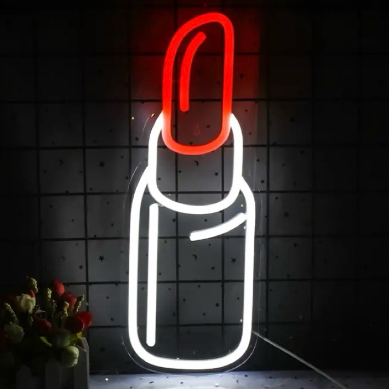 Painel Decorativo Led Neon Batom | Shopee Brasil