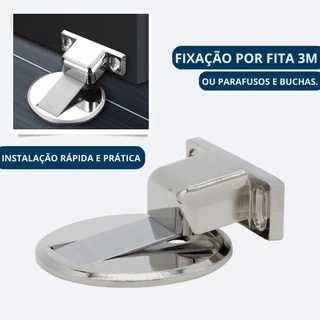 4PCS Prendedors de Porta Magnético Slim Cromado