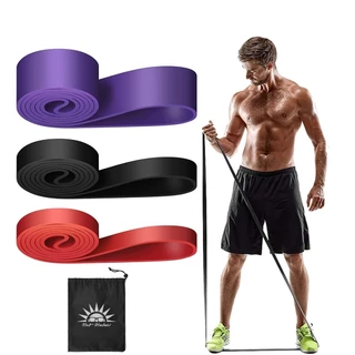 Faixa Elástica Para Exercício Em Fitness De Yoga Super Band Auxilio Barra Fixa Elastico Borracha De 3 Peças.