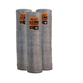 TELA GALINHEIRO ARAME GALVANIZADO 1.50 DE ALTURA - ROLO 5 METROS