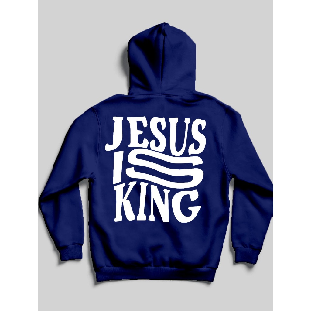 Moletom Canguru Jesus Is King Com Capuz Bolso Casaco Feminino