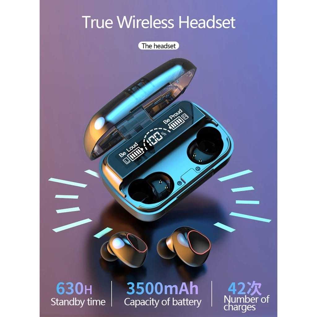 Fone De Ouvido bluetooth 5.1 M10 Sem Fio tws Estéreo Com Pod Carregador