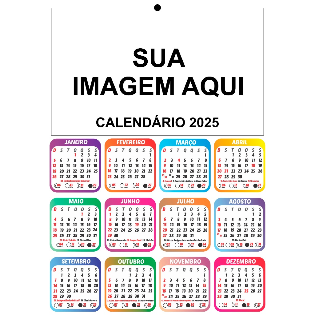 Calendário 2025 Parede Grande Personalizado - Tamanho A3 | Shopee Brasil