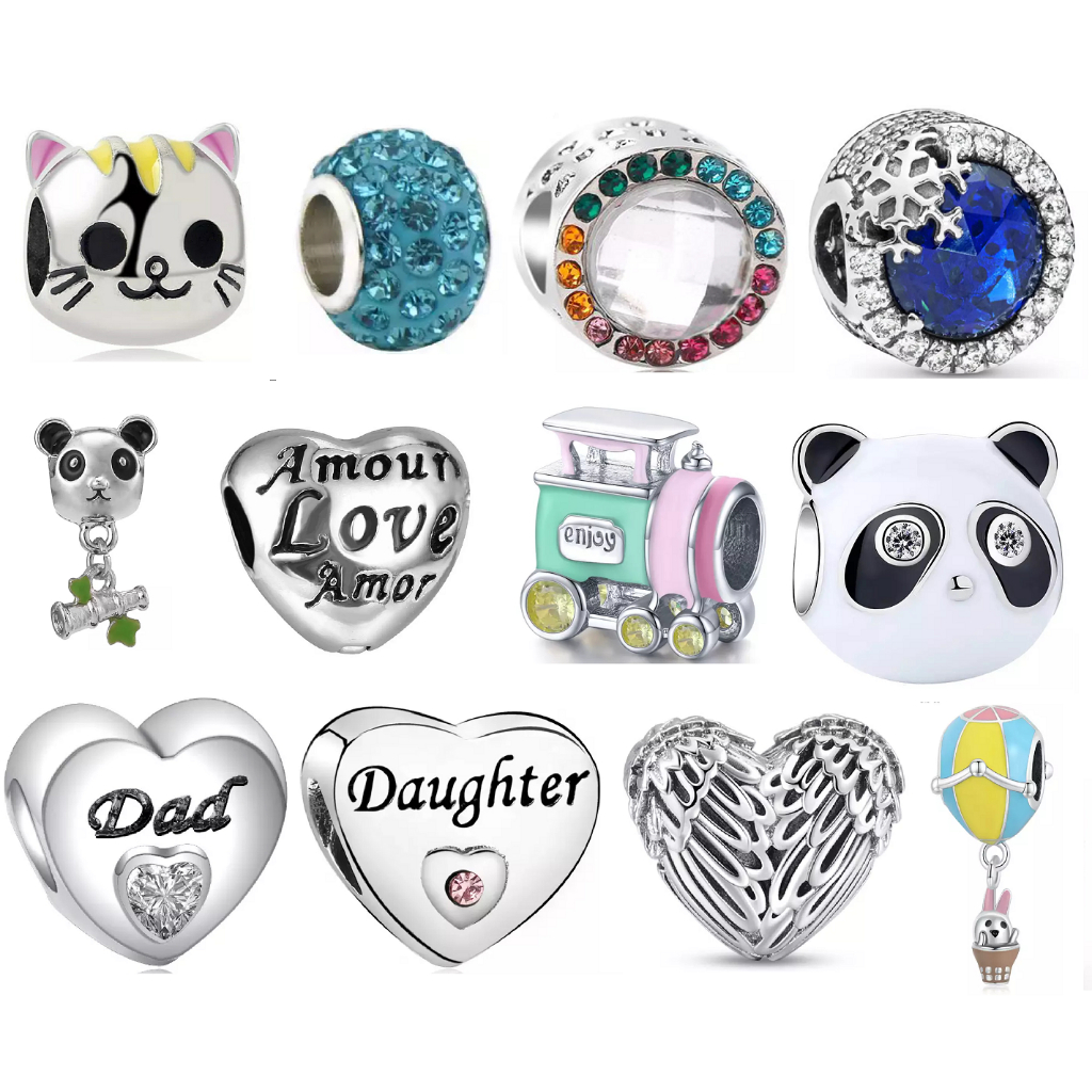 BERLOQUES PANDORA VORIOS PRATA 925 | Shopee Brasil