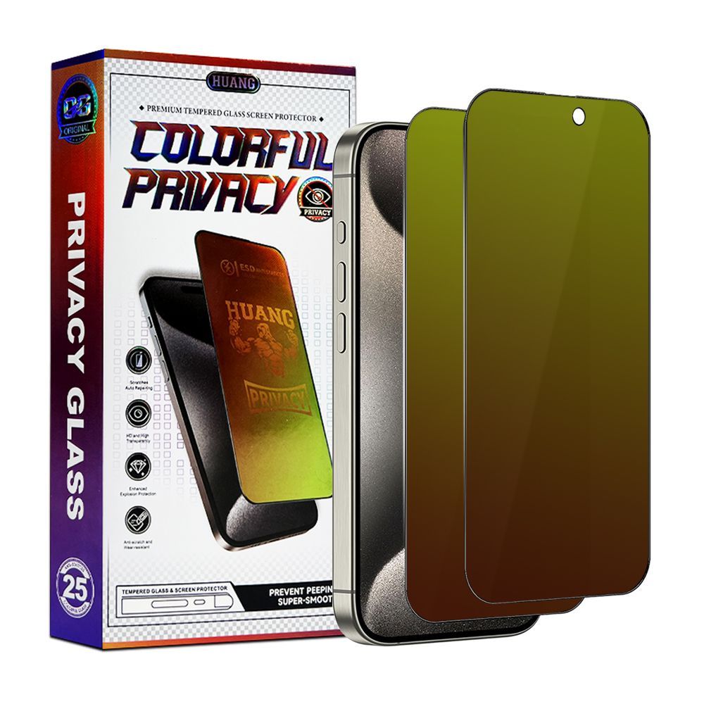 Película para iPhone Privacidade Colorida 9D Hidrogel Vários Modelos