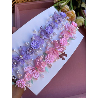 tiara/faixa/faixinha/coroa rosa e lilás jardim encantado ou borboletas
