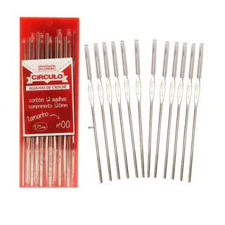 Agulha de crochê Aço Niquelado - Círculo - várias numerações - COD 340707 em Oferta na Shopee