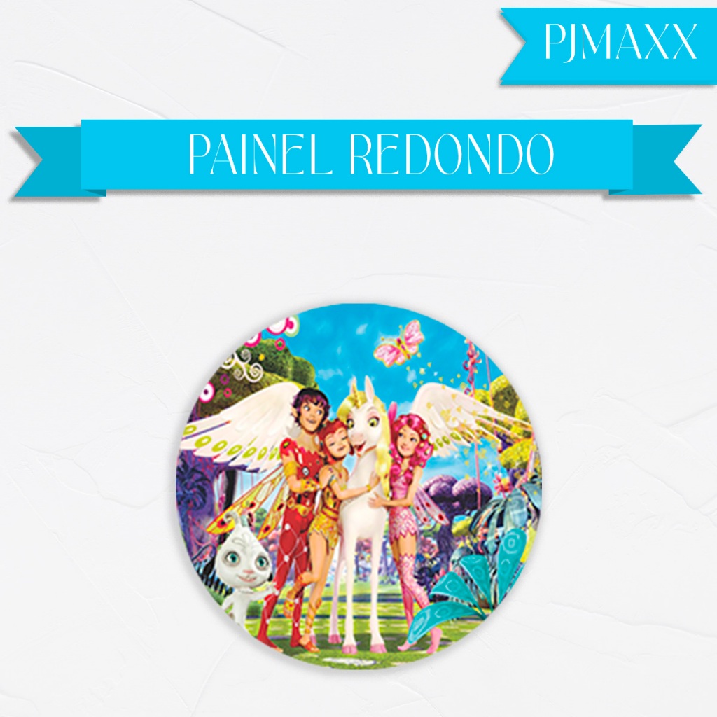 Capa Para Painel Redondo Tema O Mundo De Mia Desenho Infantil Decoração  Elegante Malha Sublimada | Shopee Brasil