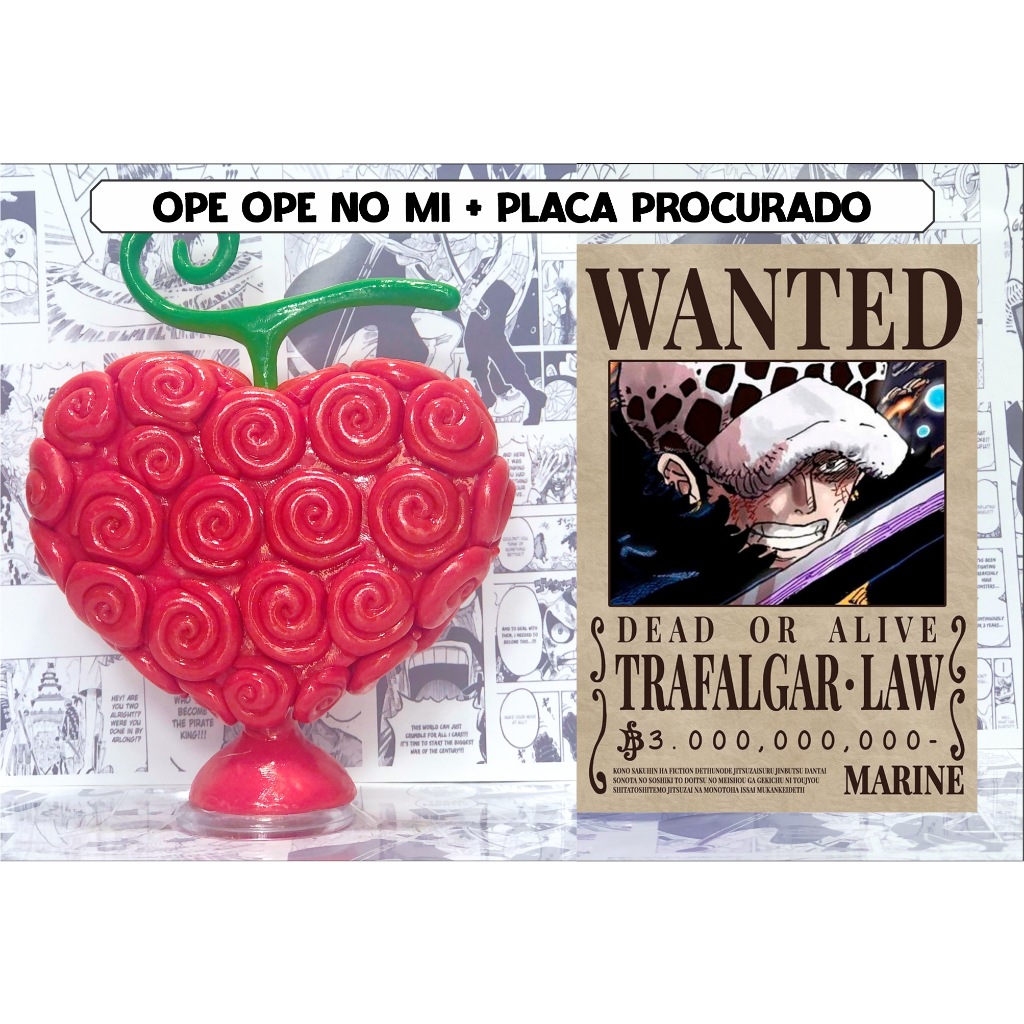 Action Figure - Akuma no mi - Kit Ope Ope No Mi + Placa Procurado - One ...