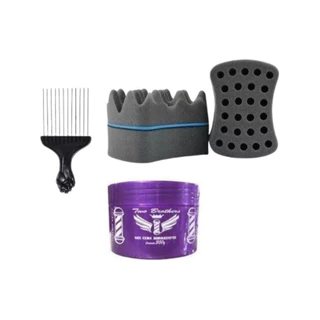 Kit 1 Esponja Nudreds P12mm+ Pente Garfo + Gel Fixador.