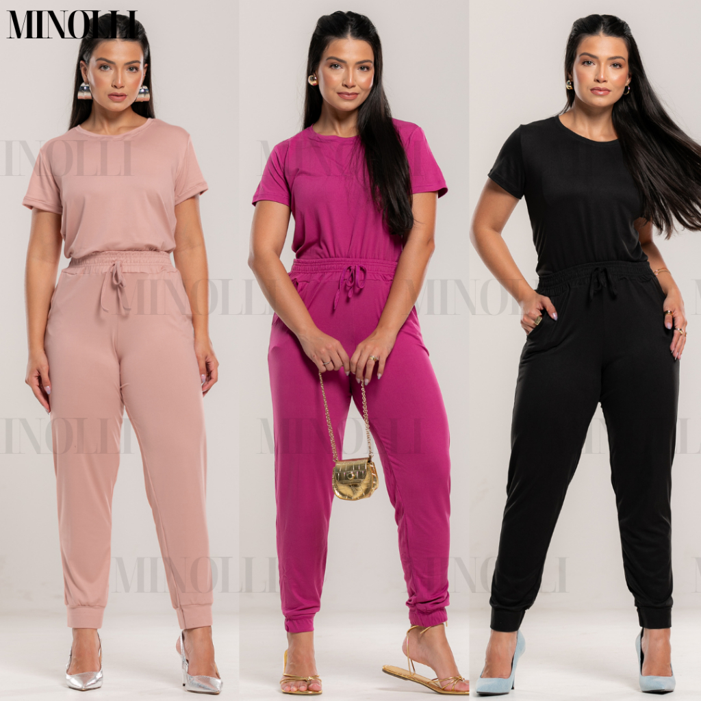 Conjunto Suede Calca CalÃ§a Jogger Suede Feminina Calca Suede Em