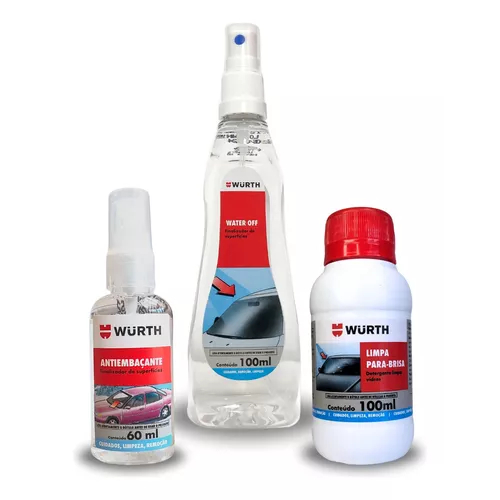 Water Off Cristalizador + Anti Embaçante + Limpa Para Brisa