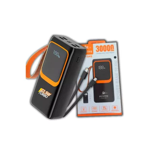 Carregador Power Bank Portátil 30000mah Pd 22,5W Rápido Com Lanterna Led Peining WUP945