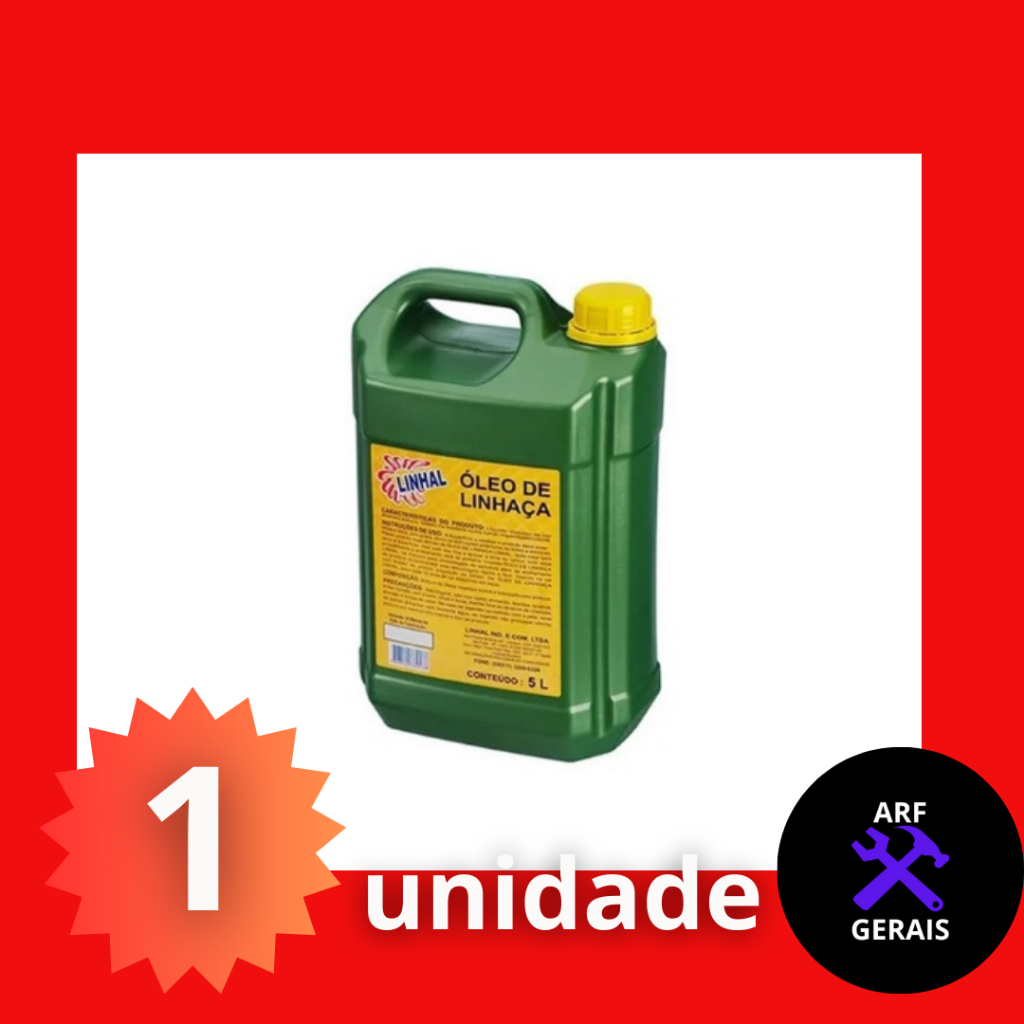 Óleo De Linhaça 5 Litros Linhal Madeira Impermeabilizante