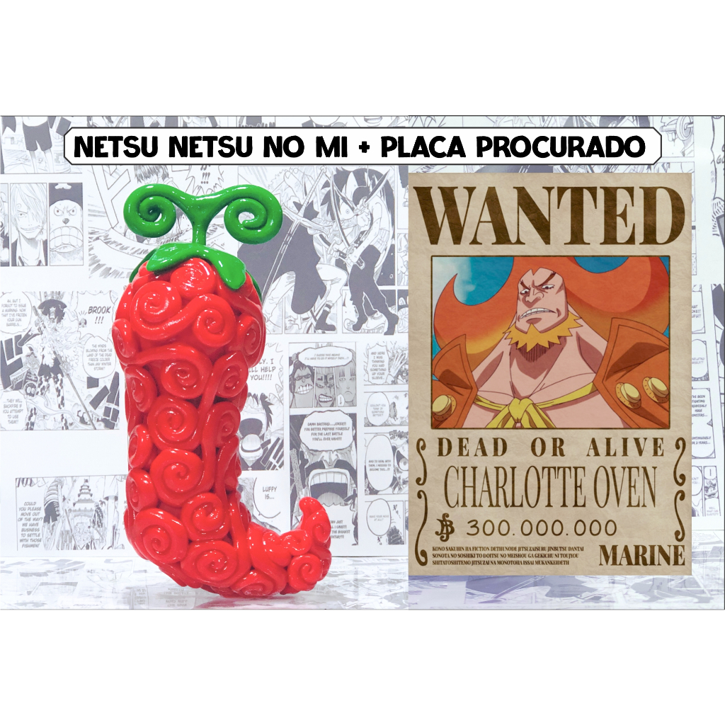 Action Figure - Akuma no mi - Kit Netsu Netsu No Mi + Placa Procurado ...