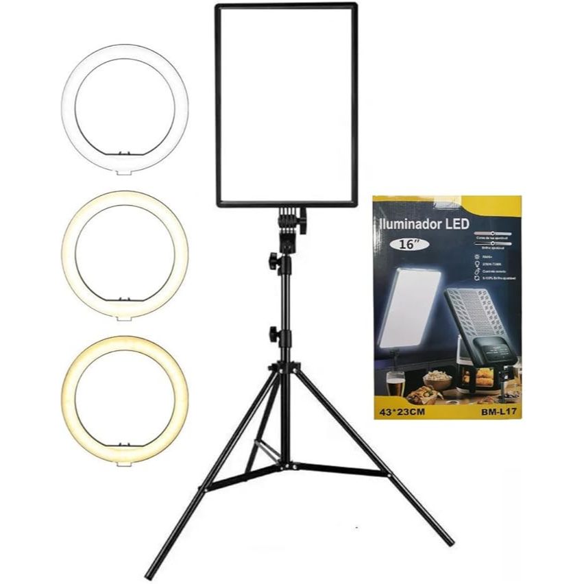 Ring linght Iluminador Led Retangular 16 Polegadas Profissional BM-L17 ...