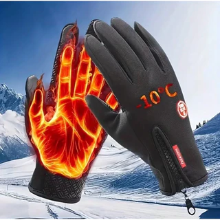 Luvas De Pilotagem Touch A prova D´água e ​​ajustável ​​para Motocicleta, Luva Térmica Multiuso