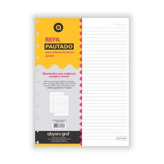 Refil para Caderno de Discos Pautado Abyara Graf (Compatível com Caderno Inteligente)