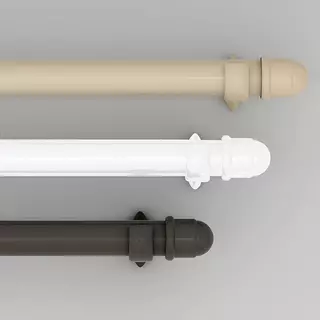 Kit Varão Madeira Cortina 1,00m 19mm Bastão Vara Varal Curtina Blackout