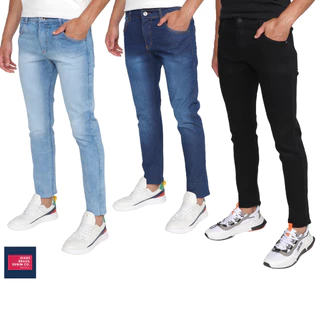 Kit 3 Calças Jeans Masculina Slim Original Elastano