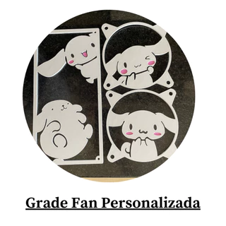 Grade Fan Cinnamoroll e Pompurin Protecao para Ventoinha Cooler Acessório para Pc Gamer