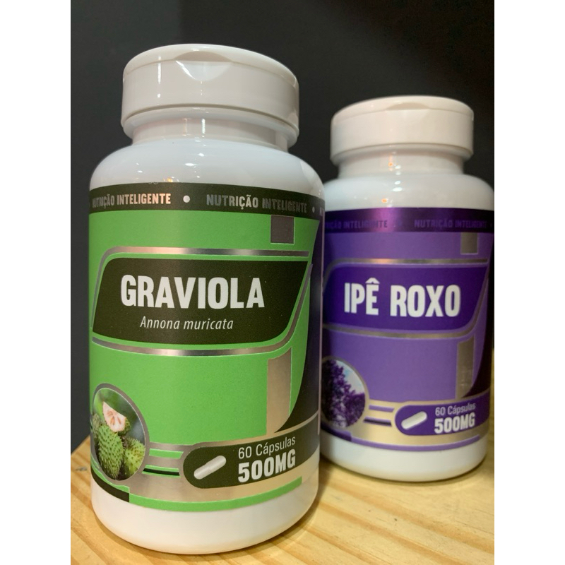 Graviola + Ipê Roxo - 60Cap cada. Kit | Shopee Brasil