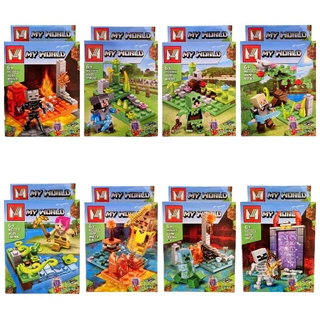 Blocos de montar Minecraft My World Monta e Desmonta tipo Lego presente crianças PROMOÇÃO