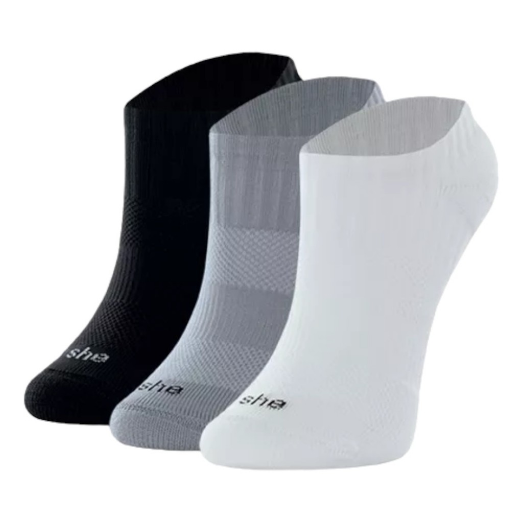 Kit Com 6 Pares Meias Invisíveis She Feminina Algodão