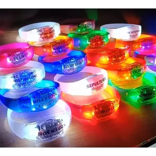 Pulseira de Led Pisca Batida da Música Personalizada Como Você Quiser 1 Unidade