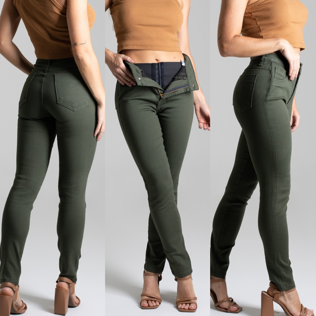 Calça fashion sawary com elastico na cintura