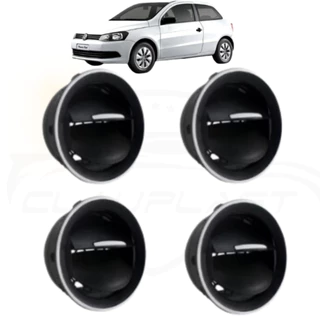 Kit 4 Difusor De Ar Gol G4 G5 G6 Voyage Aro Botão Prata