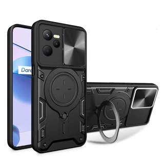 Capa de celular para Realme C35/C55/C67 anti impacto com suporte e proteção para camera